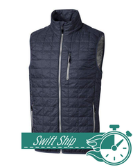 3-Day Swift Ship: Cutter & Buck - Men's Rainier PrimaLoft Eco Full Zip Vest