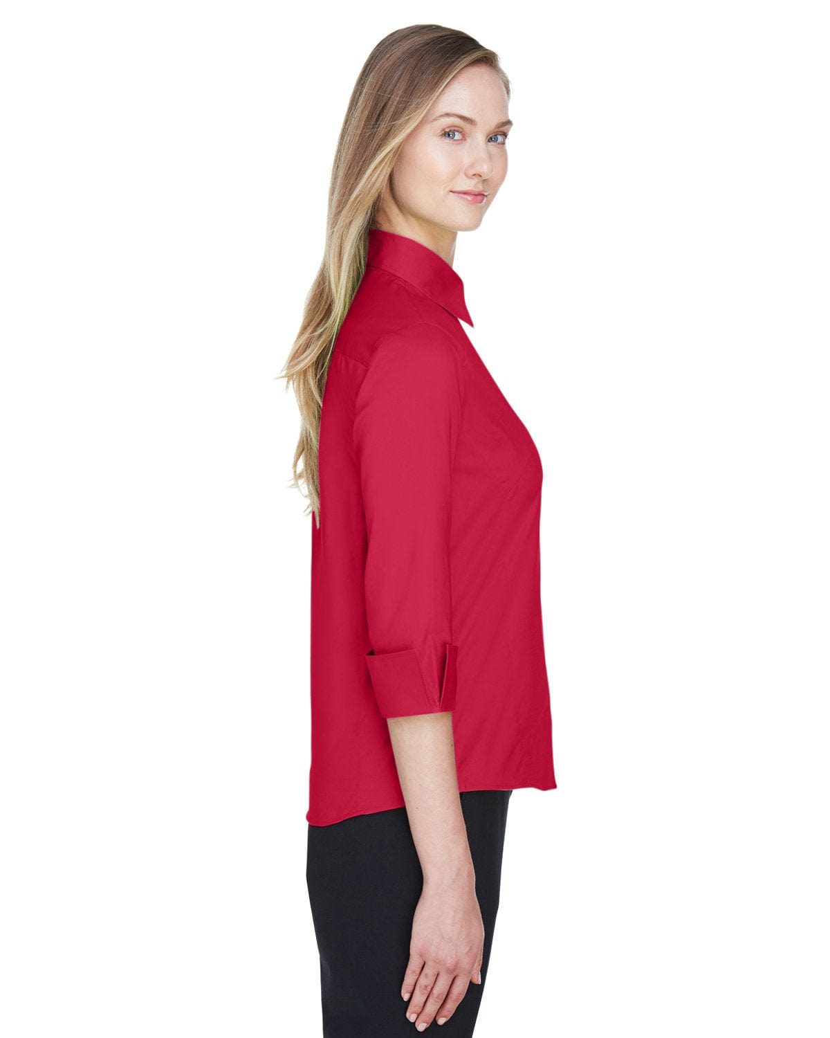 Devon & Jones Woven Shirts Devon & Jones - Women's Perfect Fit™ 3/4 Sleeve Stretch Poplin Blouse