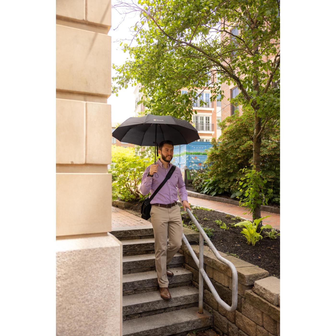 Elements Accessories 46" / Black Elements - 46" Recycled Auto Open & Close Executive Folding Umbrella