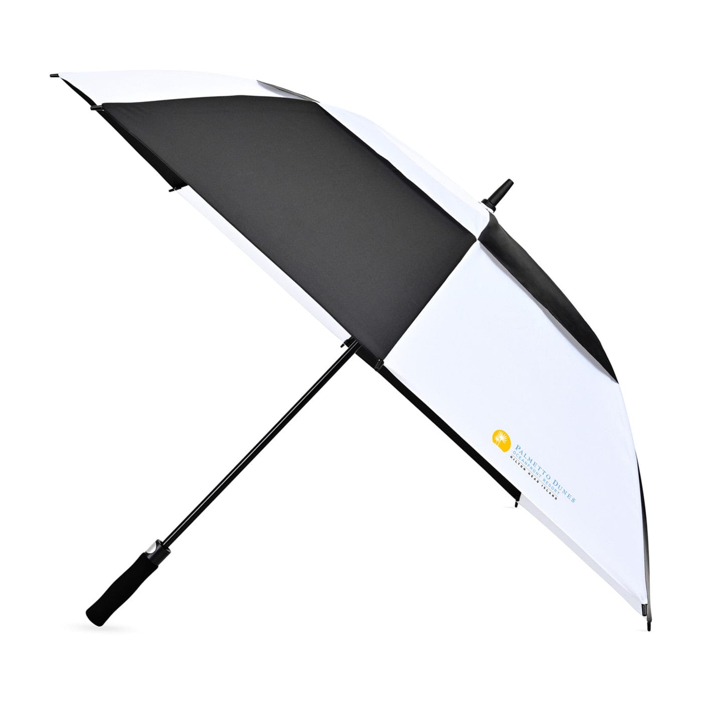 Elements Accessories 60" / Black/White Elements - 60" Recycled Auto Open Double Canopy Golf Umbrella