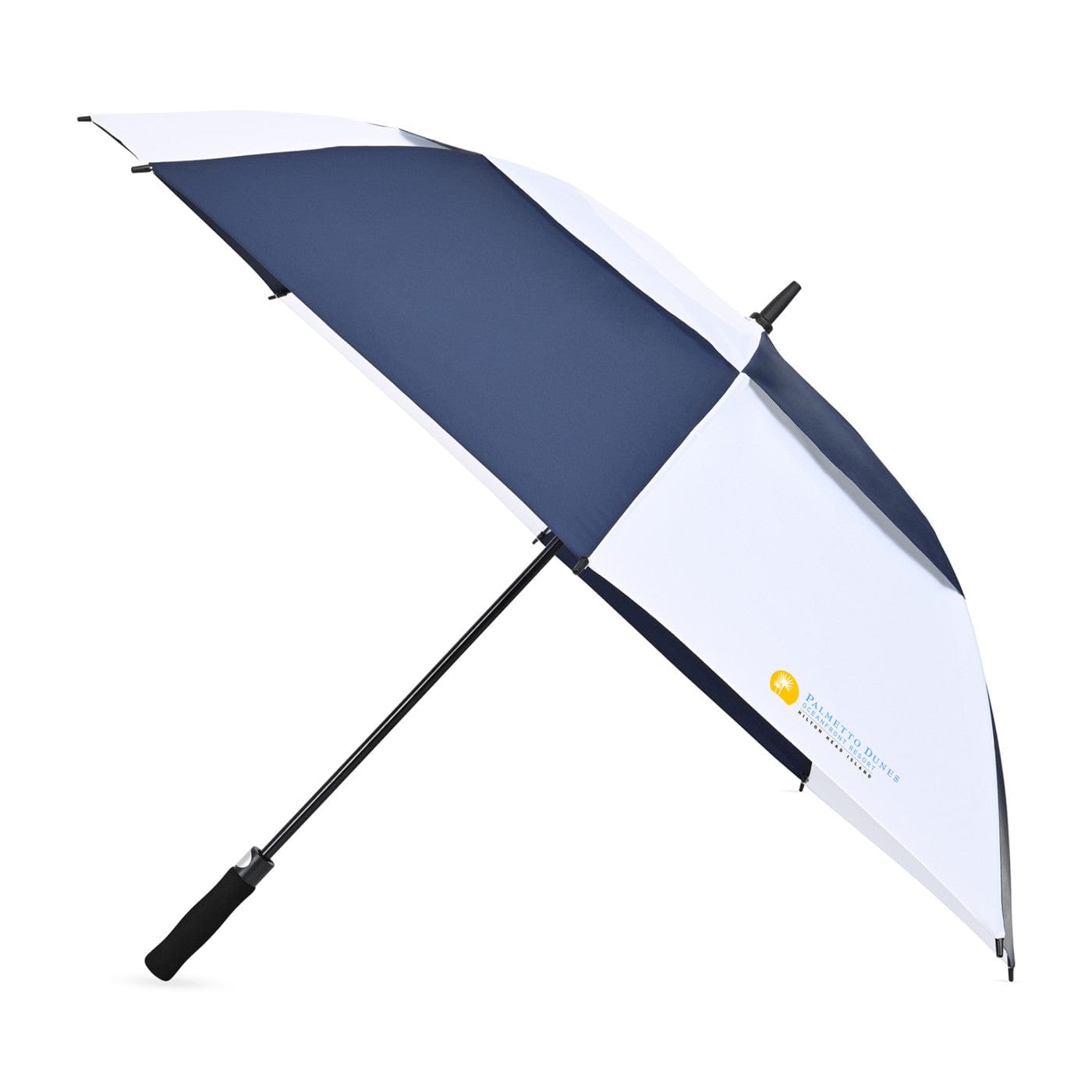 Elements Accessories 60" / Navy/White Elements - 60" Recycled Auto Open Double Canopy Golf Umbrella