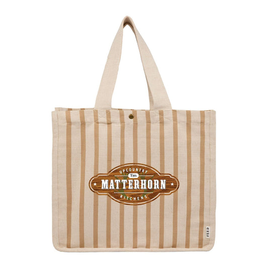 FEED Bags One Size / Natural FEED - Cotton and Jute Striped Tote