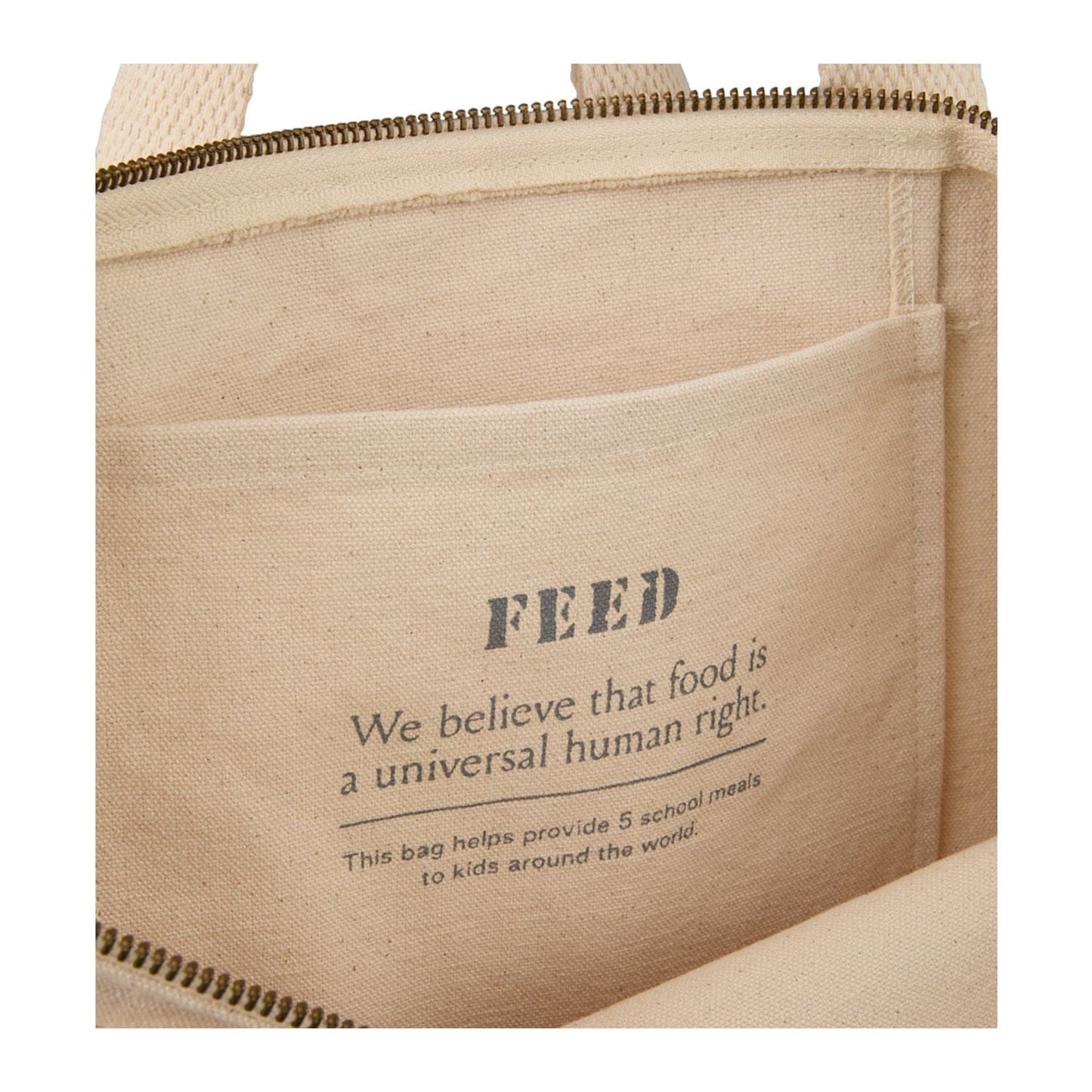 FEED Bags One Size / Natural FEED - Organic Cotton Zippered Tote