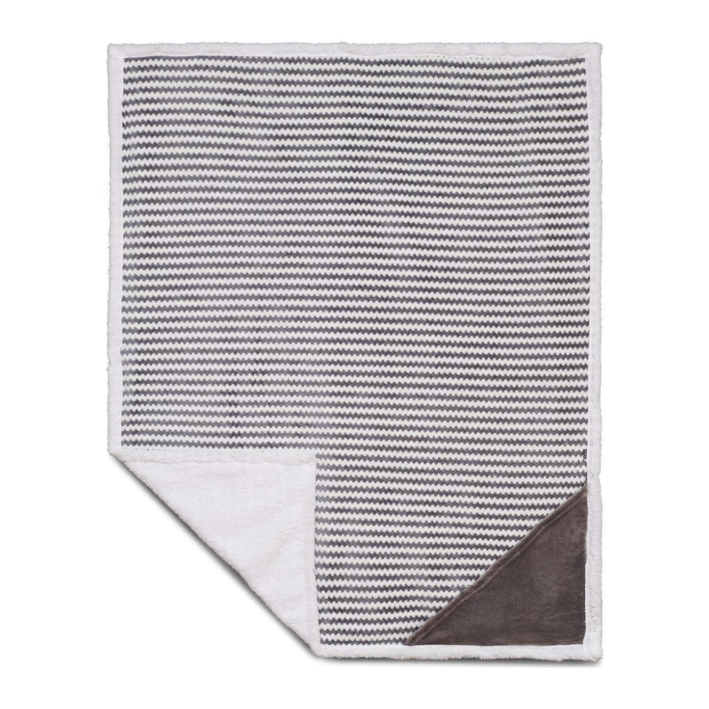 Field & Co Accessories Field & Co. - Chevron Striped Sherpa Blanket