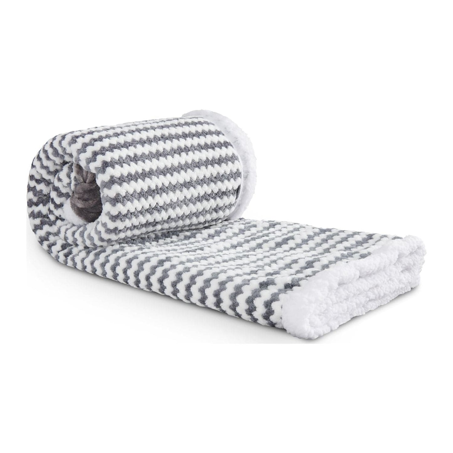 Field & Co Accessories Field & Co. - Chevron Striped Sherpa Blanket