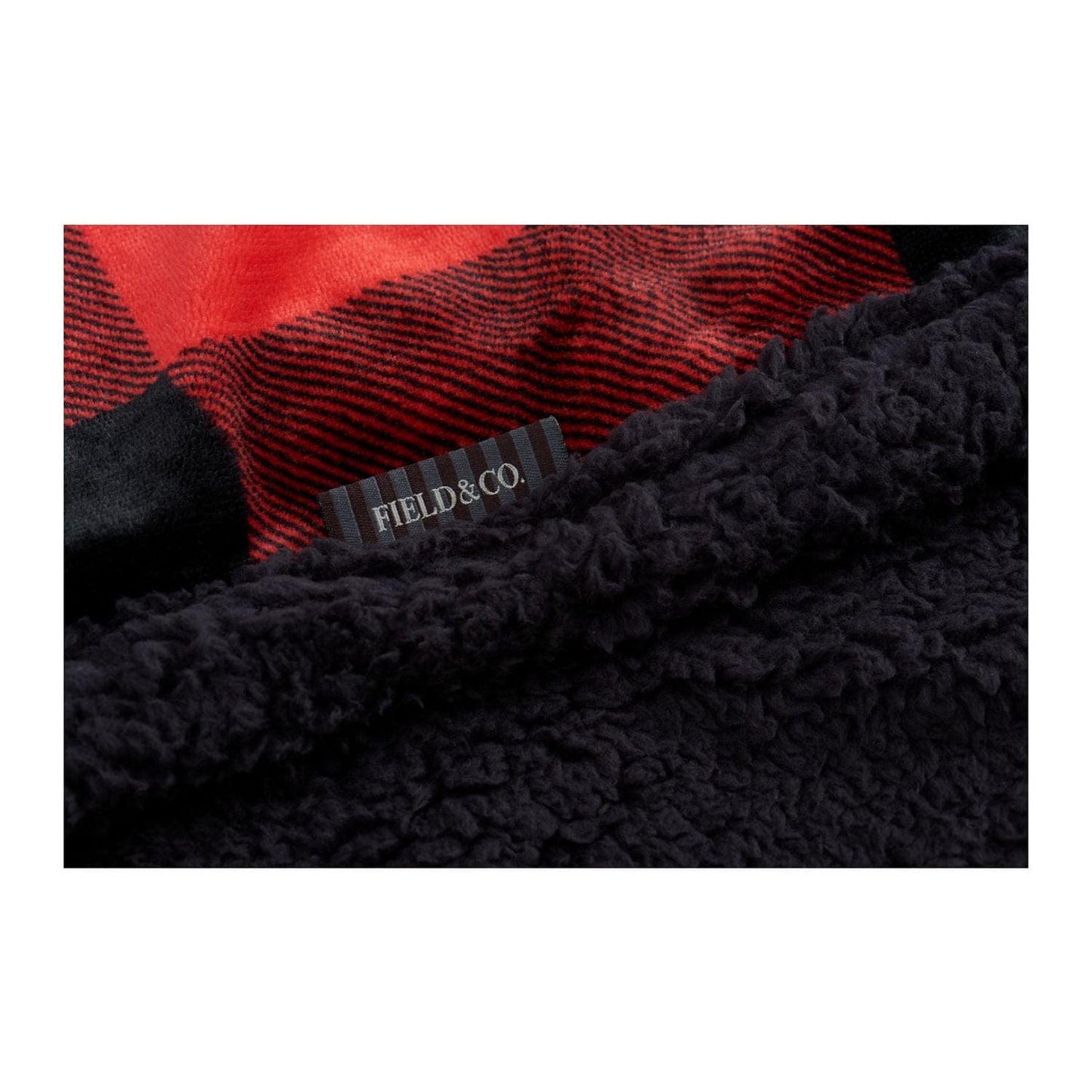 Field & Co Accessories One Size / Red/Black Field & Co. - Buffalo Plaid Sherpa Blanket
