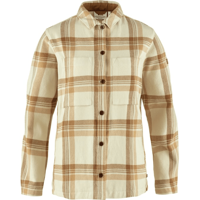 Fjällräven Woven Shirts XXS / Chalk White-Dune Beige FJÄLLRÄVEN - Women's Singi Flannel Overshirt