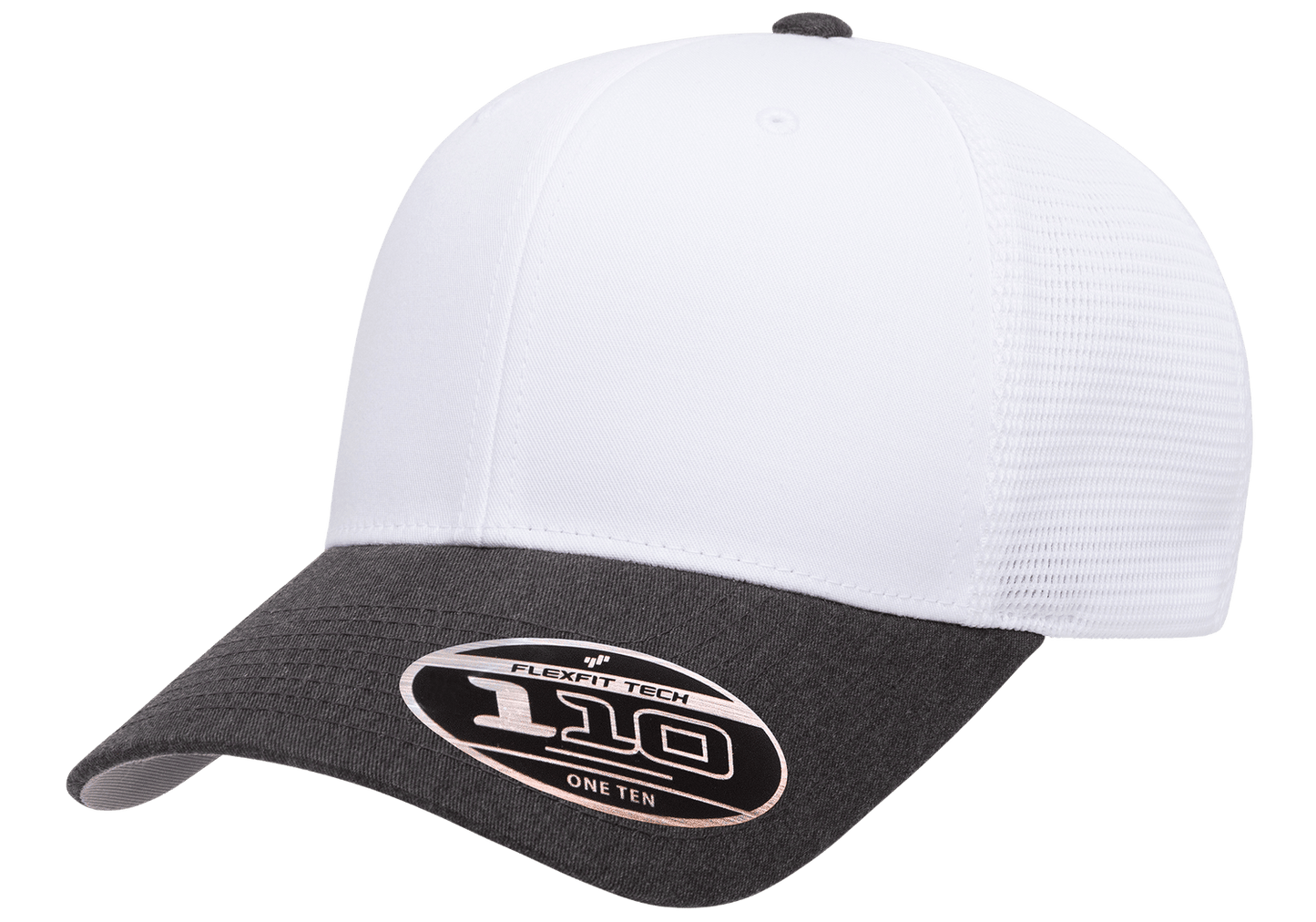 Flexfit Headwear Adjustable / Dark Heather/White/White Flexfit - 110® Mesh-Back Cap