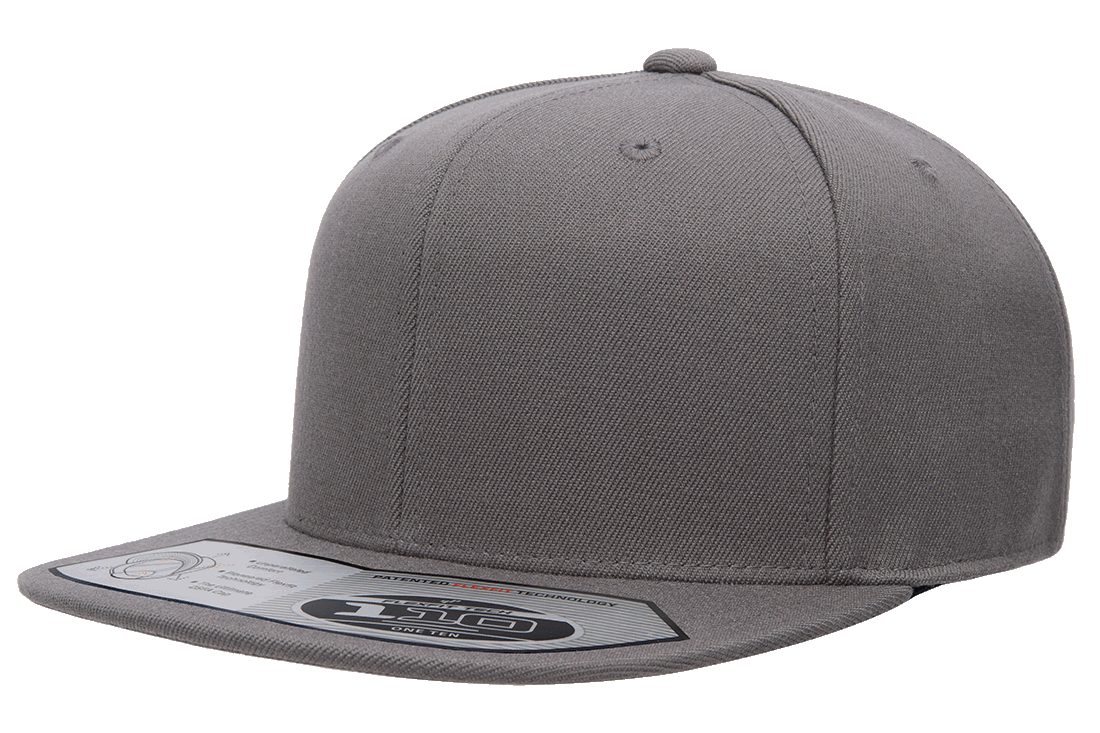 Flexfit Headwear One Size / Grey Flexfit - 110® Flat Bill Snapback Cap