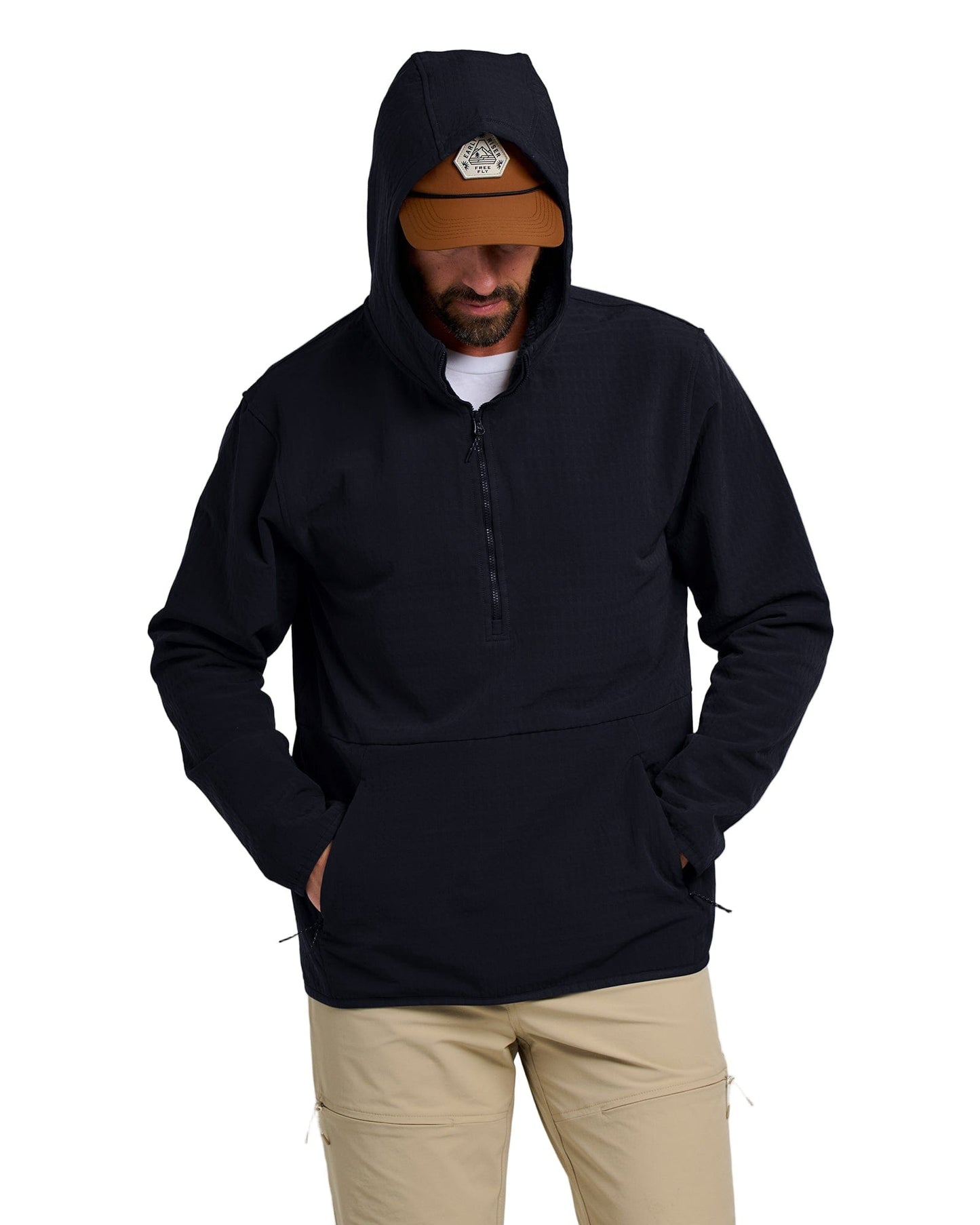 Free Fly Outerwear Free Fly - Men's Gridback Fleece Anorak Hoodie