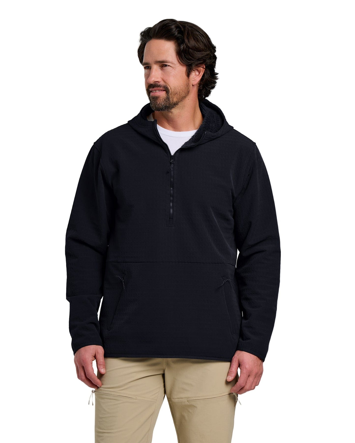 Free Fly Outerwear S / Black Free Fly - Men's Gridback Fleece Anorak Hoodie