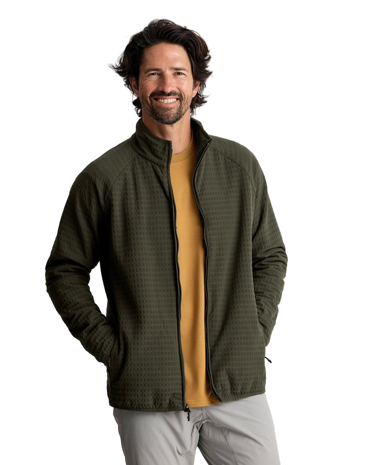 Free Fly Outerwear S / Dark Forest Free Fly - Men's Gridback Fleece Jacket