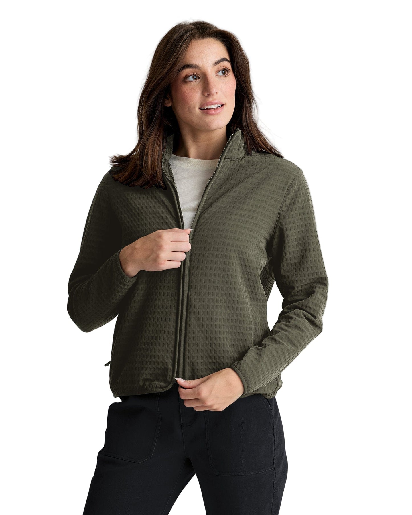 Free Fly Outerwear XS / Dark Forest Free Fly - Women's Gridback Fleece Jacket