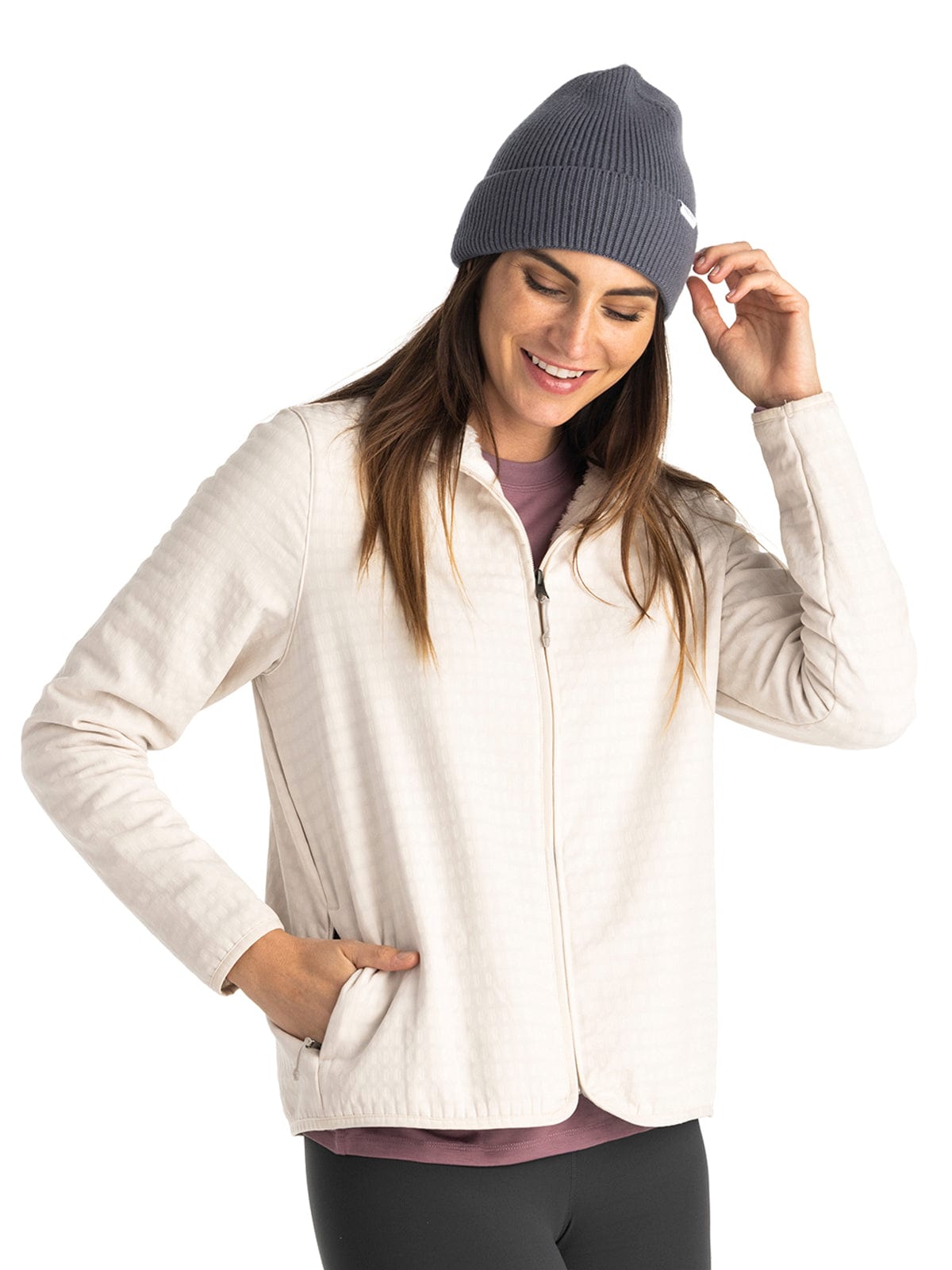 Free Fly Outerwear XS / Stone Free Fly - Women's Gridback Fleece Jacket