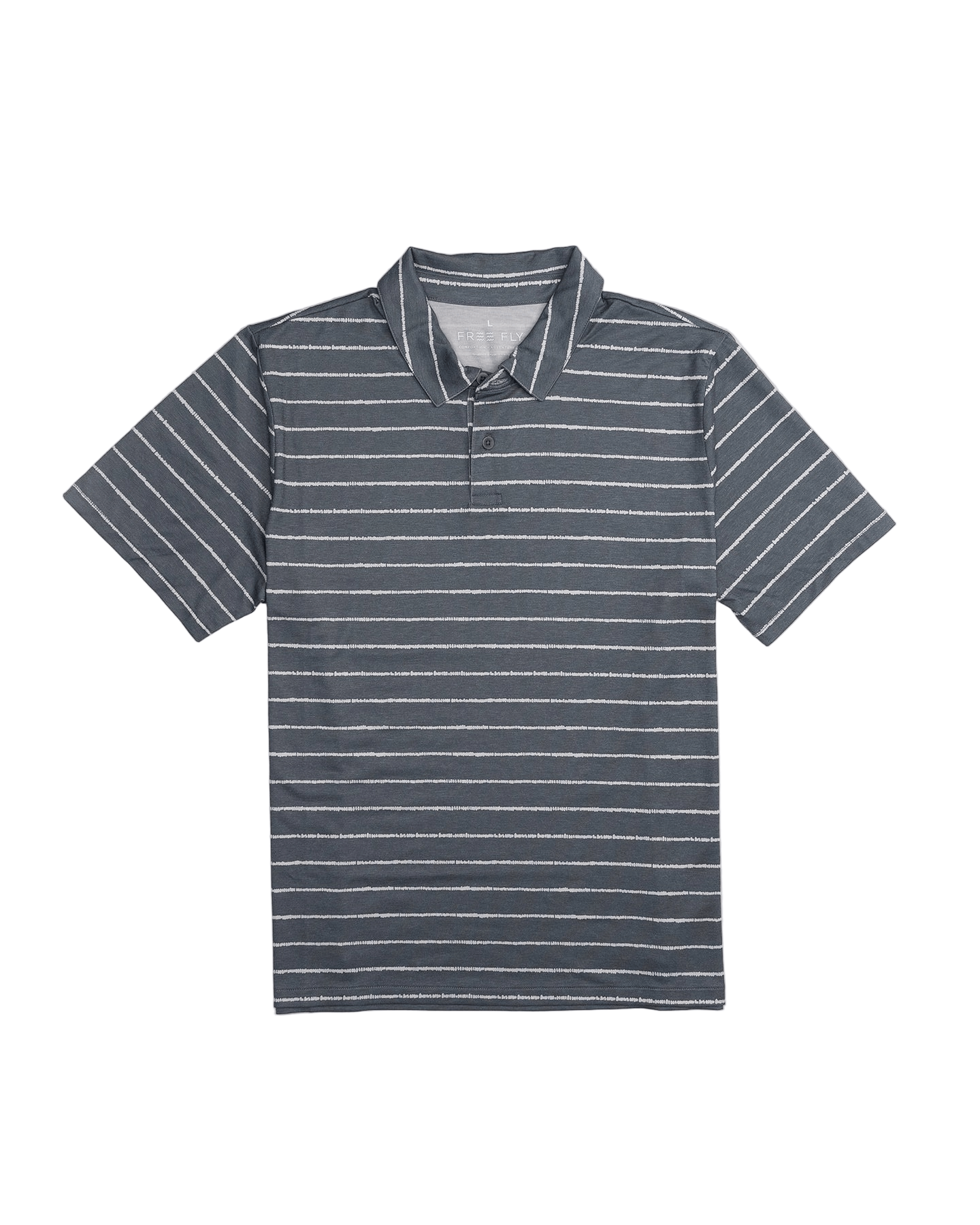 Free Fly Polos S / Dash Stripe Storm Cloud Free Fly - Men's Elevate Polo