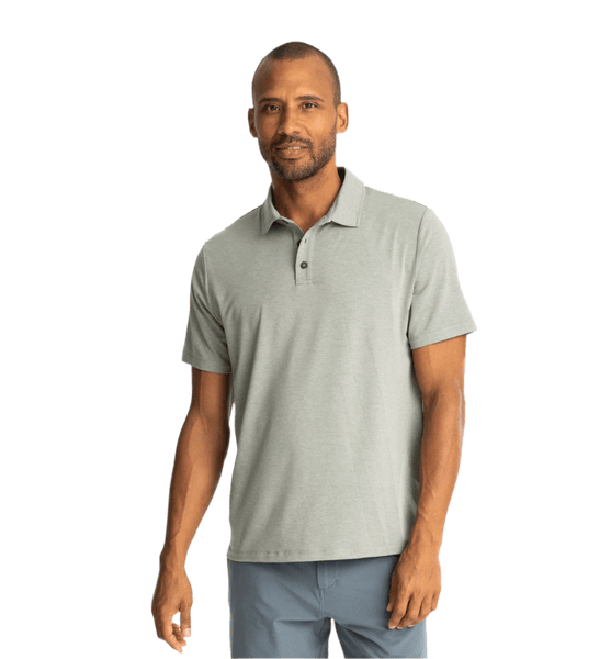 Free Fly Polos S / Heather Agave Green Free Fly - Men's Bamboo Flex Polo II