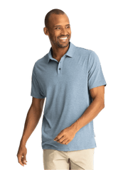 Free Fly Polos S / Heather Deepwater Free Fly - Men's Bamboo Flex Polo II