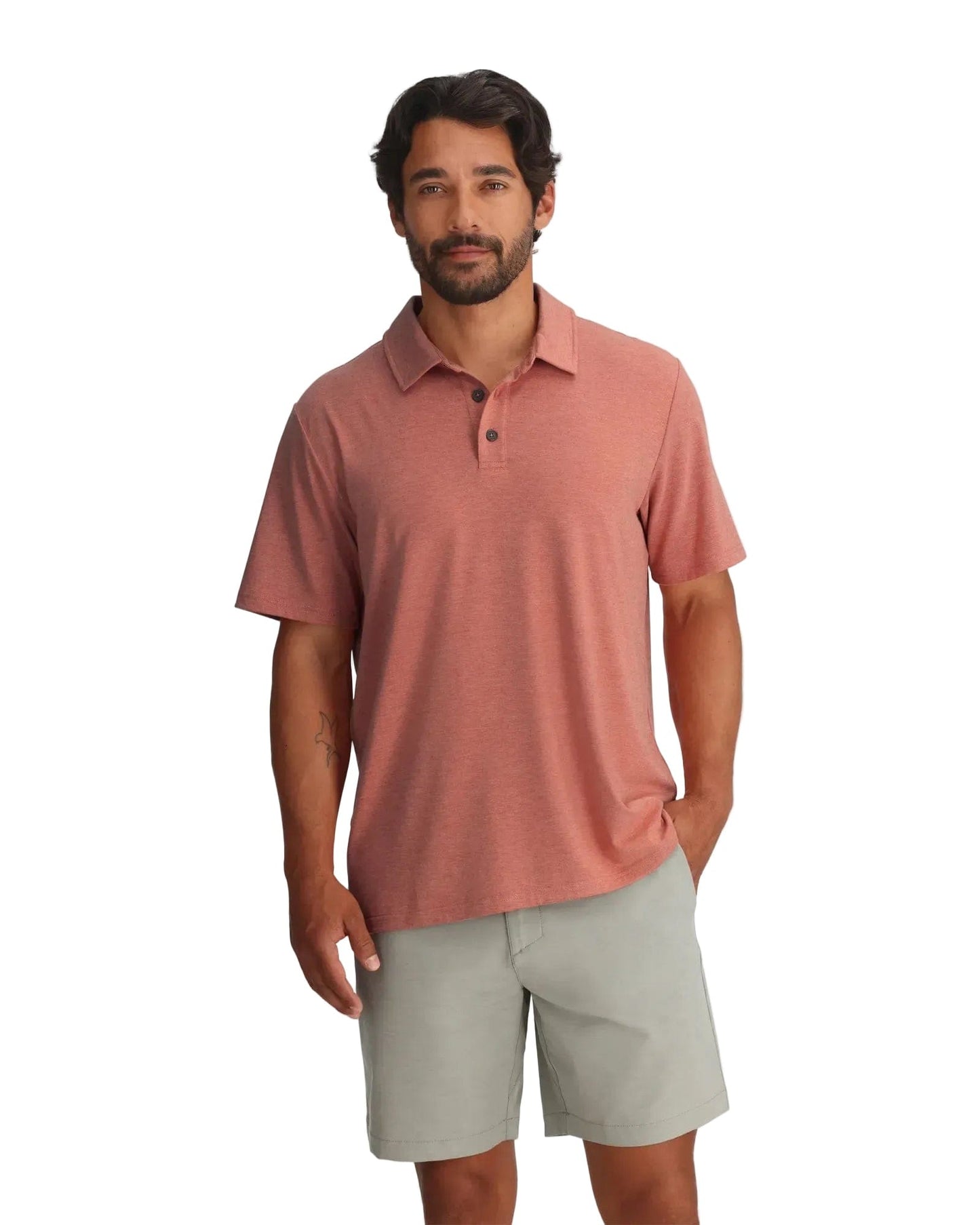 Free Fly Polos S / Heather Red Clay Free Fly - Men's Bamboo Flex Polo II