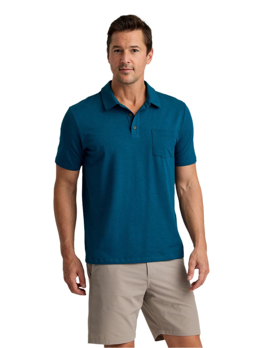 Free Fly Polos S / Legion Blue Free Fly - Men's Bamboo Current Polo