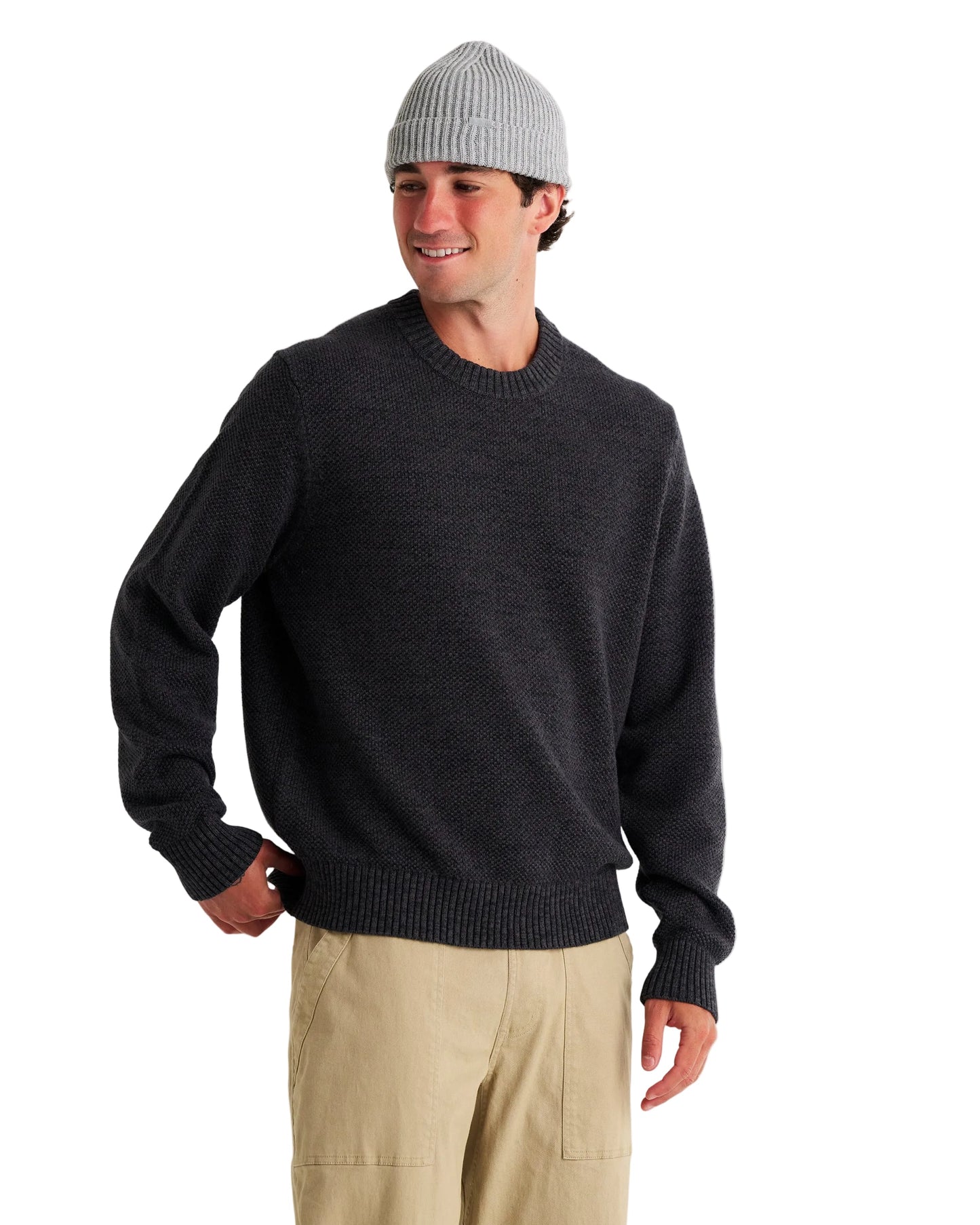 Free Fly Sweaters S / Heather Anthracite Free Fly - Men's Coastloom Crew Sweater