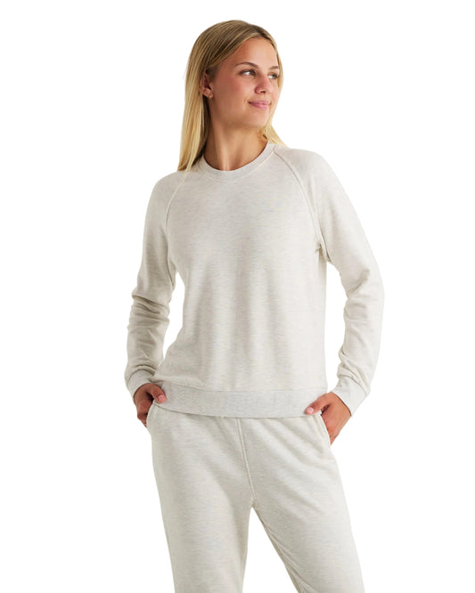 Free Fly Sweatshirts XS / Off White Heather Free Fly - Women's Bamboo Lightweight Fleece Crew