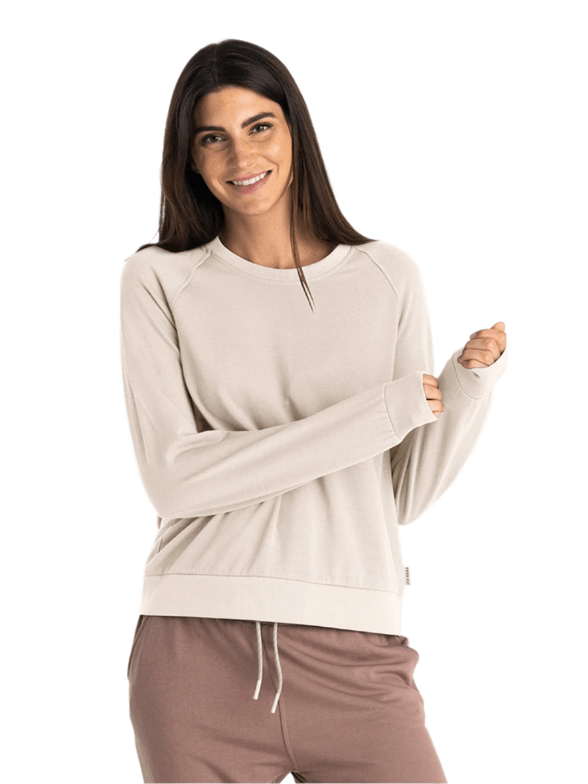 Free Fly Sweatshirts XS / Stone Free Fly - Women's Bamboo Lightweight Fleece Crew