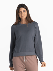 Free Fly Sweatshirts XS / Storm Cloud Free Fly - Women's Bamboo Lightweight Fleece Crew