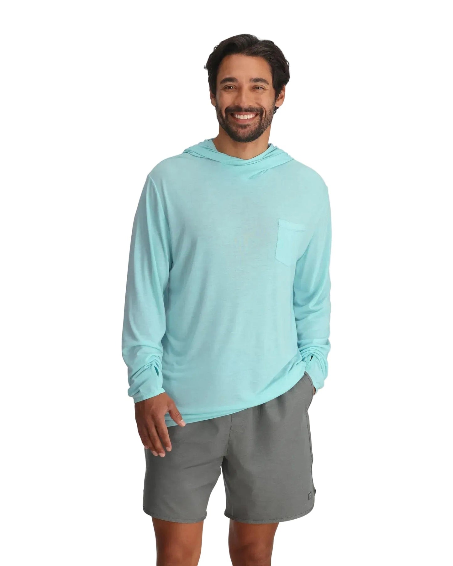 Free Fly T-Shirts S / Bahama Blue Free Fly - Men's Bamboo Lightweight Hoodie