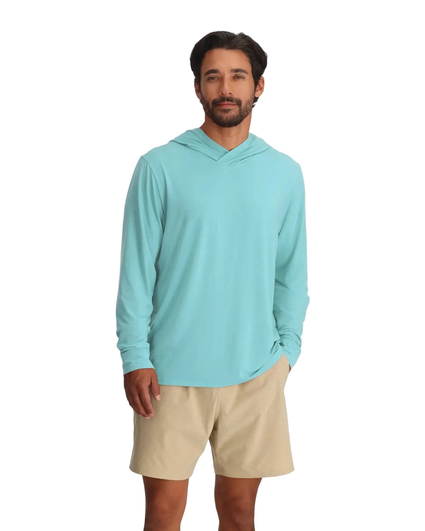 Free Fly T-Shirts S / Bahama Blue Free Fly - Men's Elevate Lightweight Hoodie