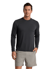 Free Fly T-shirts S / Black Sand Free Fly - Men's Elevate Lightweight Long Sleeve