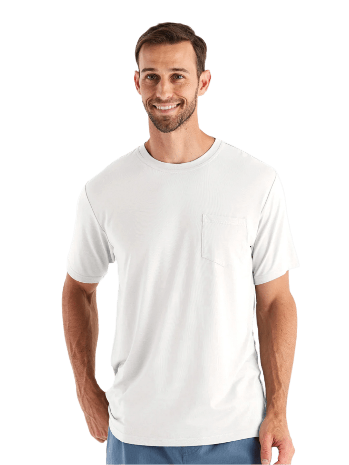 Free Fly T-shirts S / Bright White Free Fly - Men's Bamboo Flex Pocket Tee