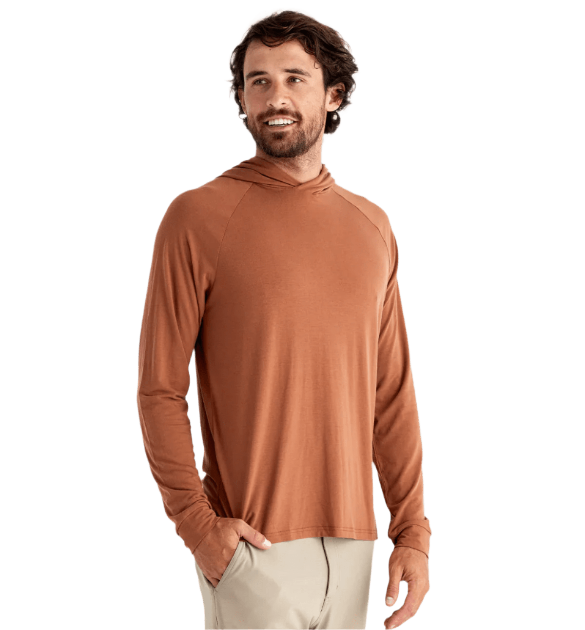 Free Fly T-shirts S / Desert Sand Red Free Fly - Men's Bamboo Flex Hoodie