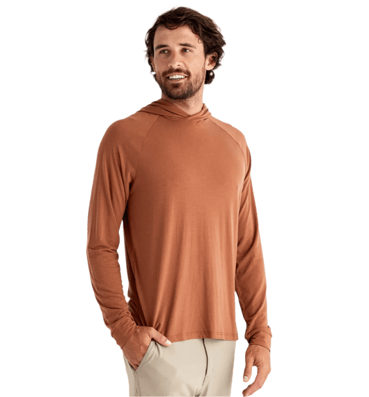 Free Fly T-shirts S / Desert Sand Red Free Fly - Men's Bamboo Flex Hoodie