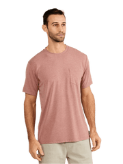 Free Fly T-shirts S / Heather Brick Free Fly - Men's Bamboo Flex Pocket Tee