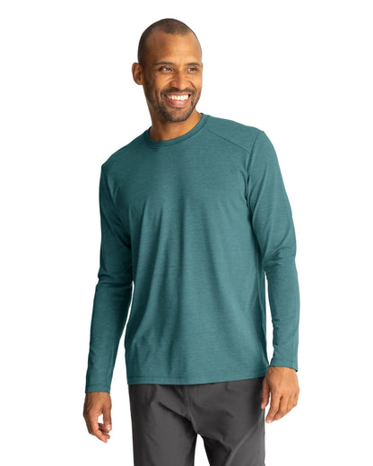 Free Fly T-Shirts S / Heather Sea Pine Free Fly - Men's Bamboo Shade Long Sleeve