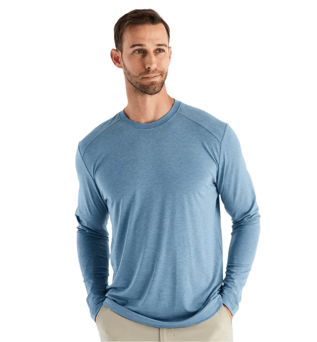 Free Fly T-shirts S / Heather Slate Blue Free Fly - Men's Bamboo Shade Long Sleeve