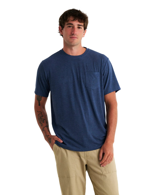 Free Fly T-Shirts S / Heather True Navy Free Fly - Men's Bamboo Flex Pocket Tee