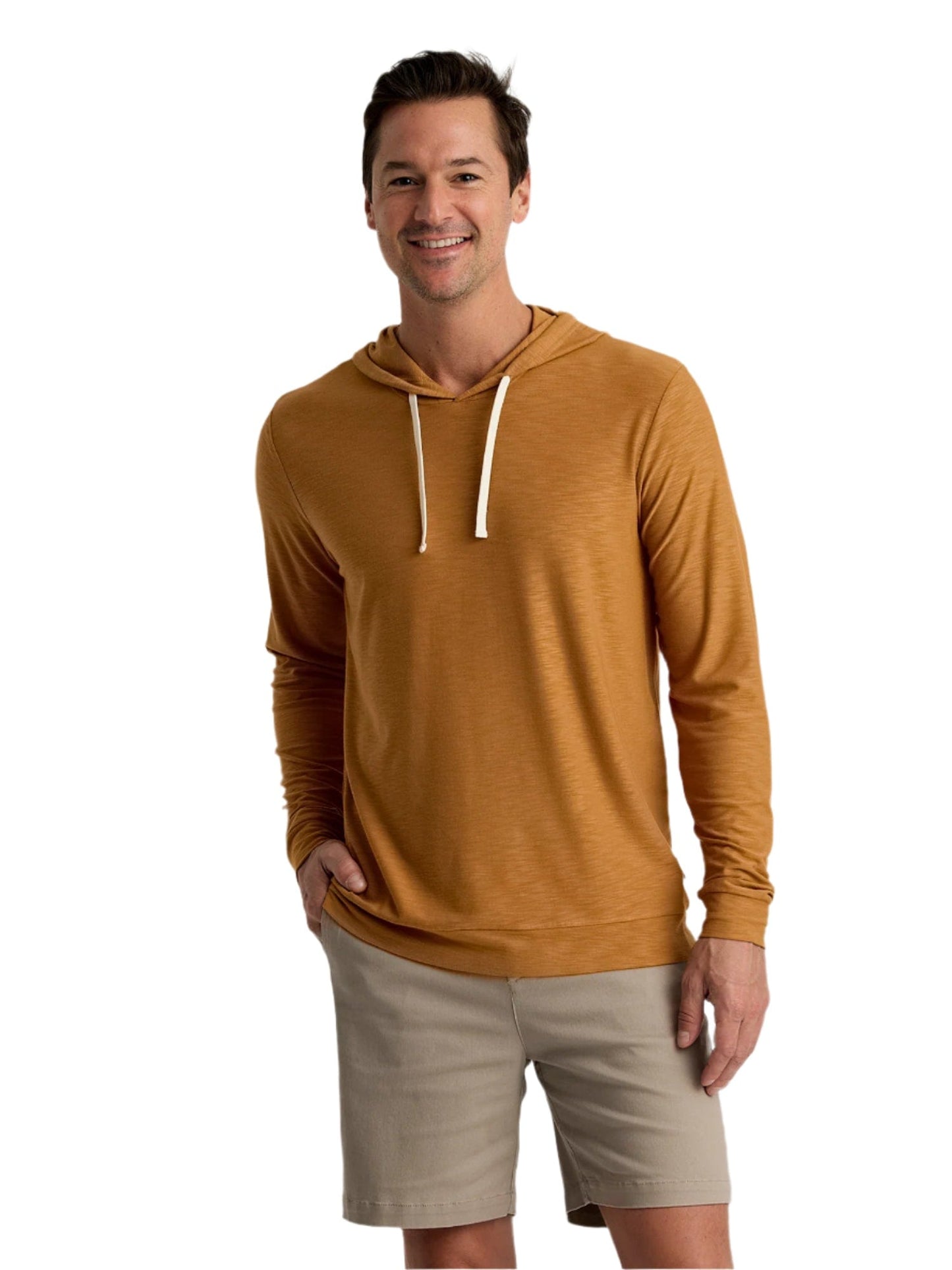 Free Fly T-Shirts S / Ochre Free Fly - Men's Bamboo Slub Hoodie II