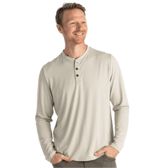 Free Fly T-shirts S / Sandstone Free Fly - Men's Bamboo Flex Long Sleeve Henley