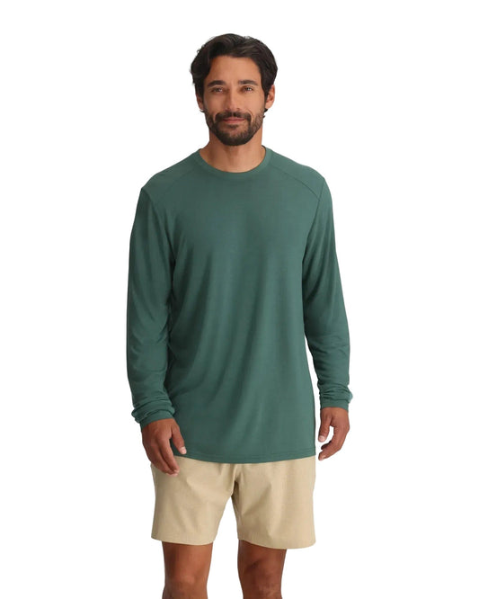 Free Fly T-Shirts S / Sea Pine Free Fly - Men's Bamboo Lightweight Long Sleeve