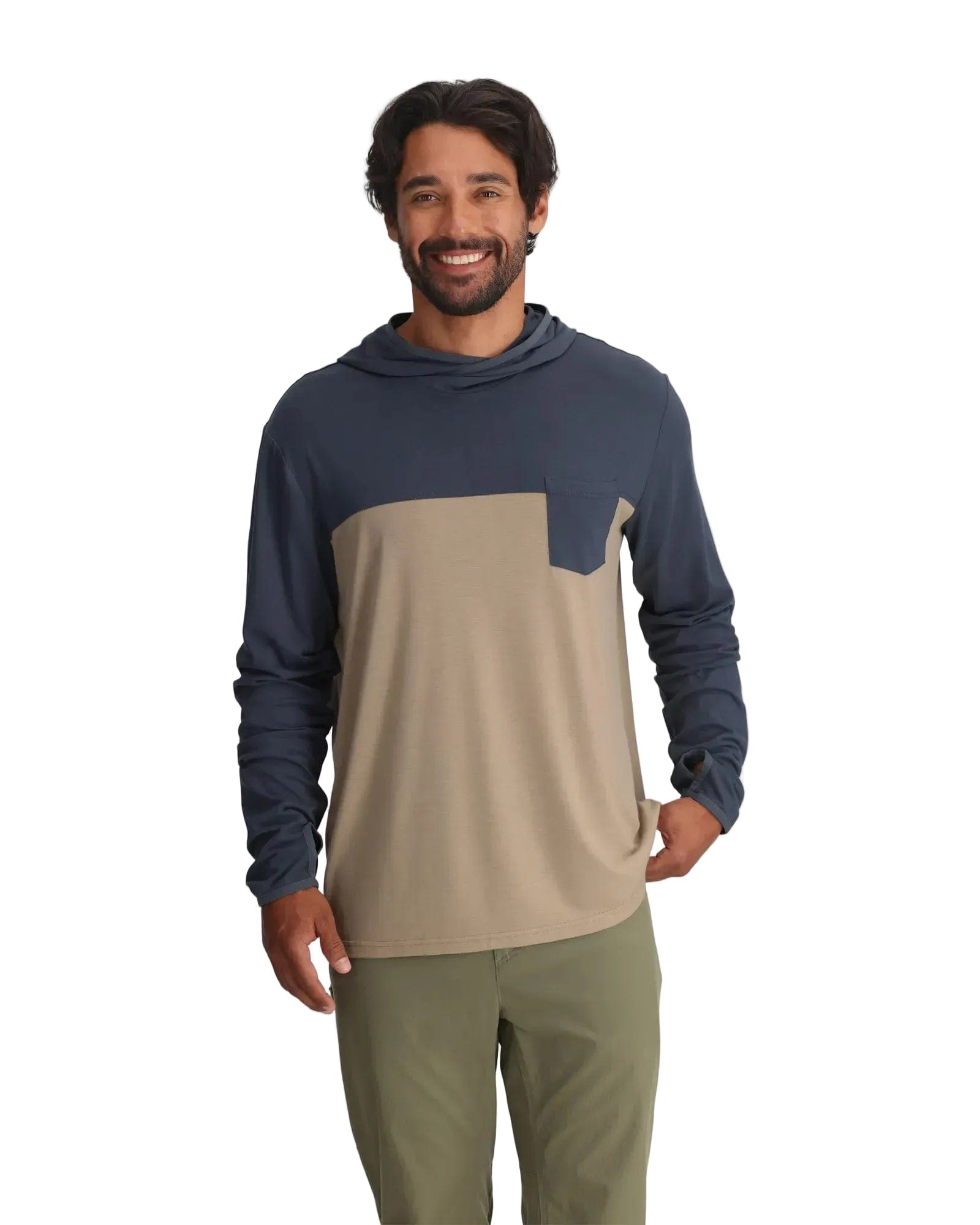 Free Fly T-Shirts S / Storm Cloud/Desert Tan Free Fly - Men's Bamboo Hybrid Hoodie