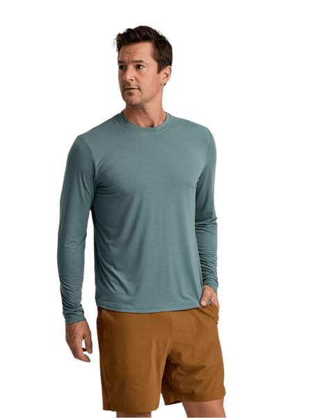 Free Fly T-shirts S / Stormy Sea Free Fly - Men's Elevate Lightweight Long Sleeve