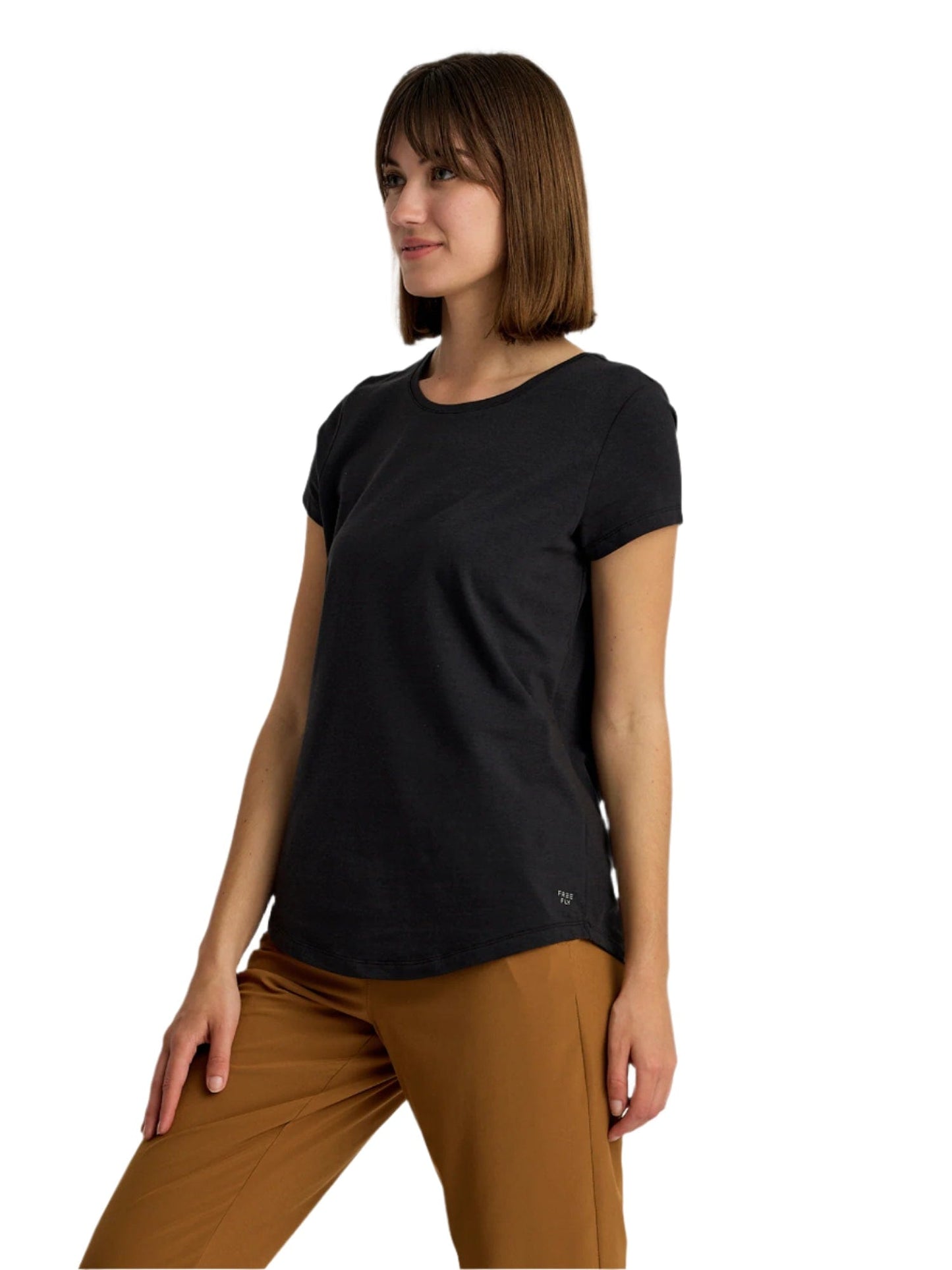 Free Fly T-Shirts XS / Black Free Fly - Women's Bamboo Current Tee