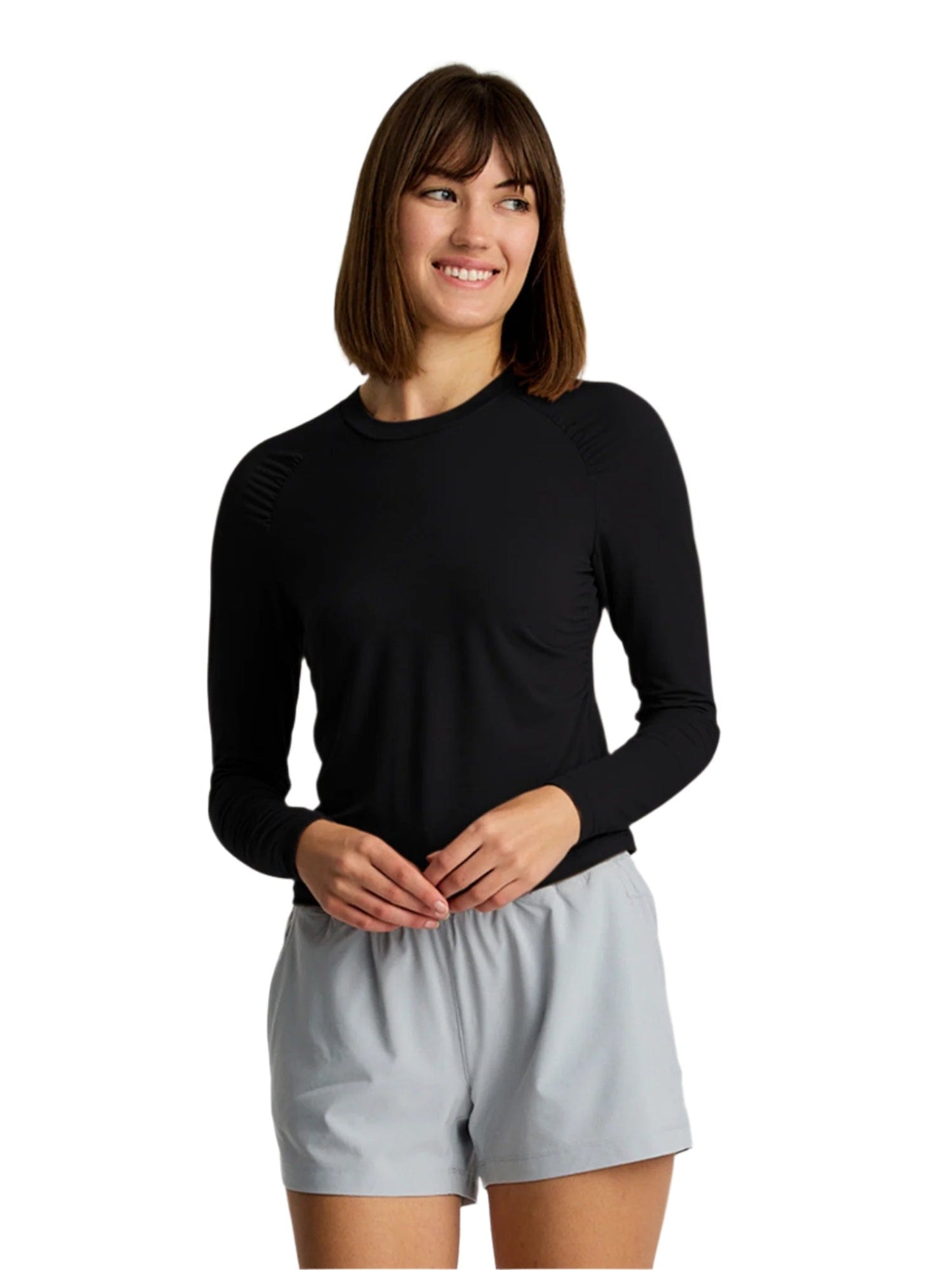 Free Fly T-Shirts XS / Black Free Fly - Women's Elevate Lightweight Fitted Long Sleeve