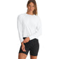 Free Fly T-Shirts XS / Bright White Free Fly - Women's Bamboo Shade Crossover Long Sleeve