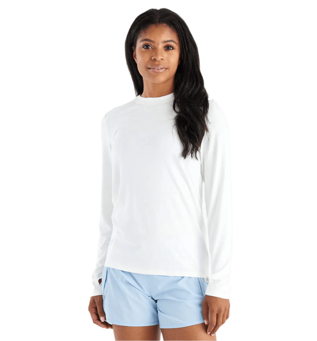 Free Fly T-shirts XS / Bright White Free Fly - Women's Bamboo Shade Long Sleeve II