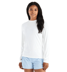 Free Fly T-shirts XS / Bright White Free Fly - Women's Bamboo Shade Long Sleeve II