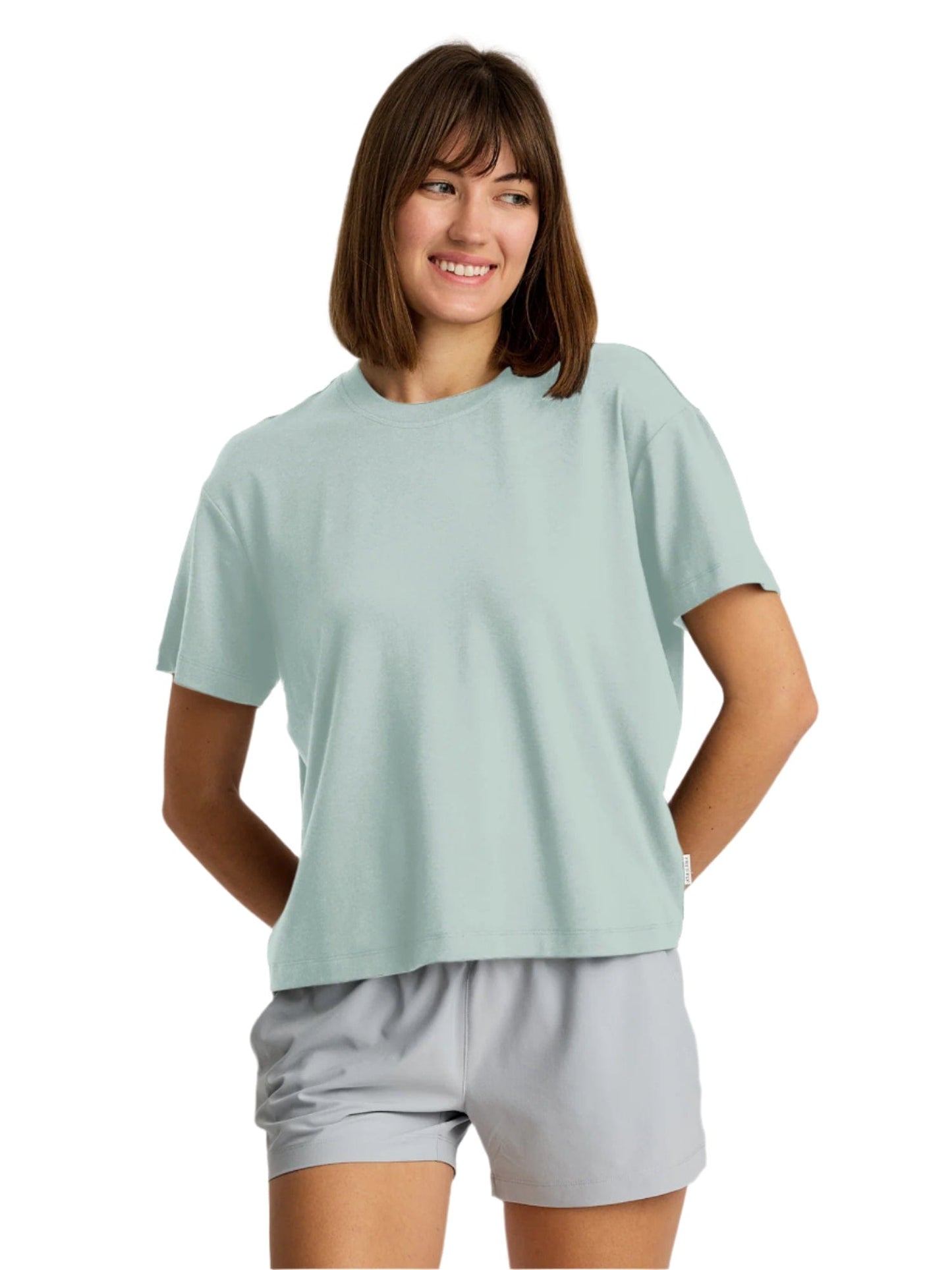 Free Fly T-Shirts XS / Ocean Mist Free Fly - Women's Bamboo Current Boxy Tee