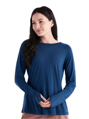 Free Fly T-shirts XS / True Navy Free Fly - Women's Bamboo Lightweight Long Sleeve II