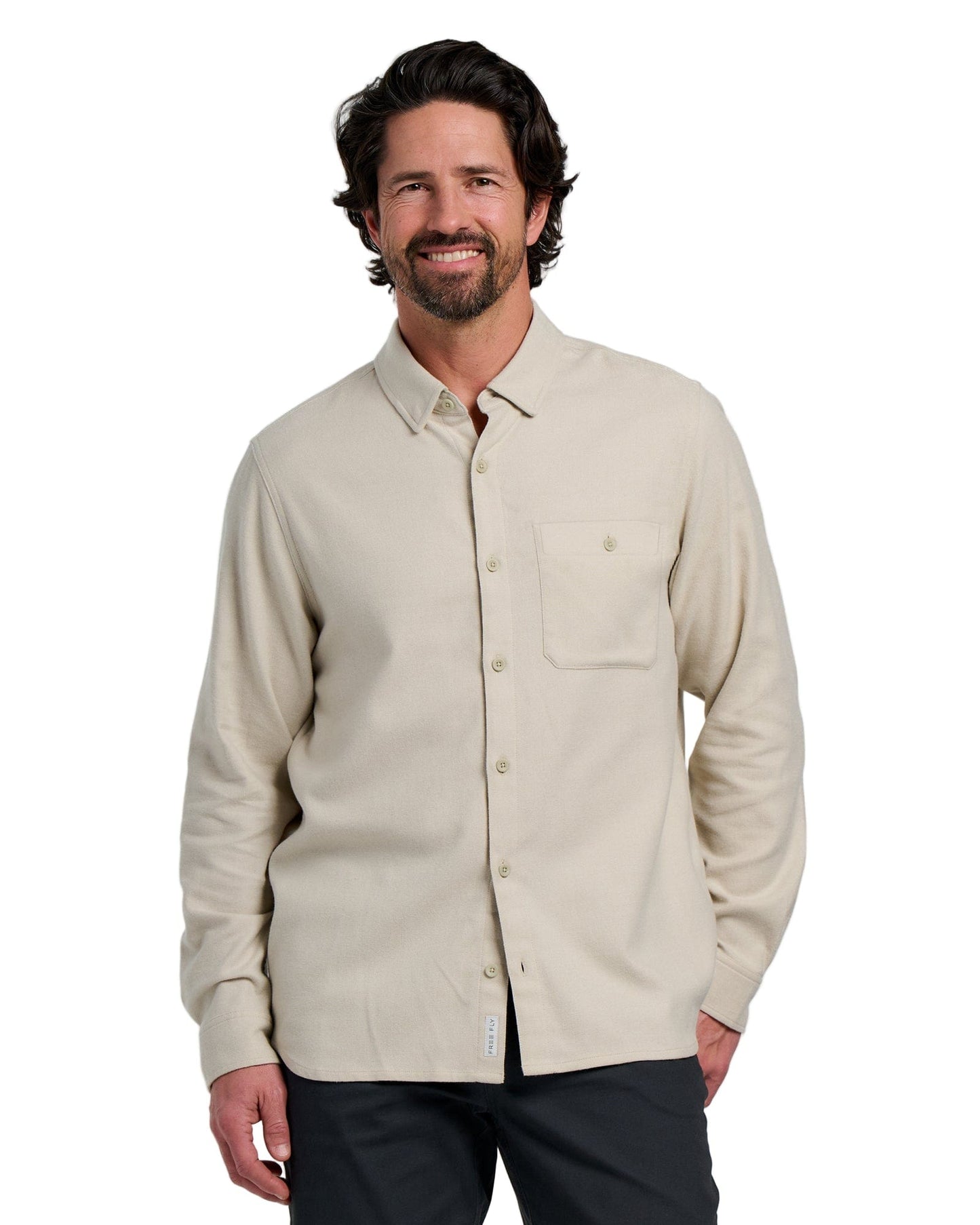 Free Fly Woven Shirts S / Sandstone Free Fly - Men's Seawool Flannel Shirt